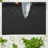 Skeletspieren - Funny Halloween Shark Gift Theedoek (Gevouwen)