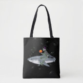 Skeletspieren - Funny Halloween Shark Gift Tote Bag (Voorkant)
