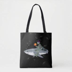 Skeletspieren - Funny Halloween Shark Gift Tote Bag
