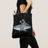 Skeletspieren - Funny Halloween Shark Gift Tote Bag (Dichtbij)