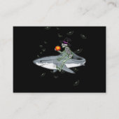Skeletspieren - Funny Halloween Shark Gift Visitekaartje (Voorkant)