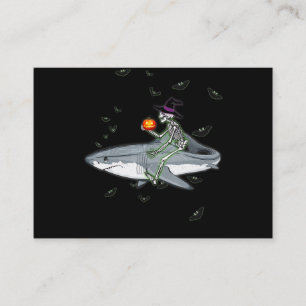 Skeletspieren - Funny Halloween Shark Gift Visitekaartje