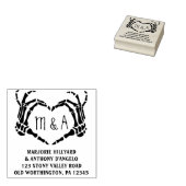 Skeletspieren — Heart Shape — Aangepast retouradre Rubberstempel (Gestempeld)