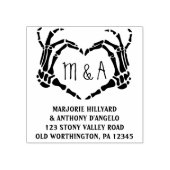 Skeletspieren — Heart Shape — Aangepast retouradre Rubberstempel (Afrduk)