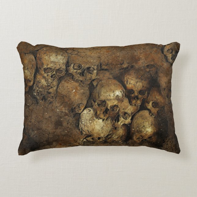 Skeletspieren Horror Pillow Accent Kussen (Voorkant)
