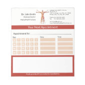 Skeletspieren Menselijk lichaam Medische afspraak Notitieblok (Voorkant)