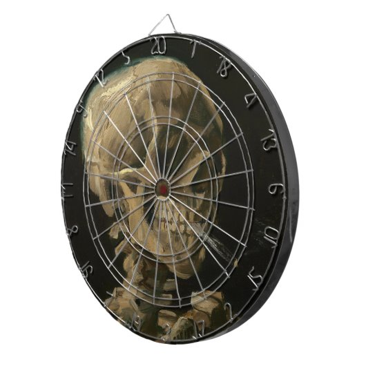 Skeletspieren met brandende sigaretten van Van Gog Dartbord (Voorkant Rechts)