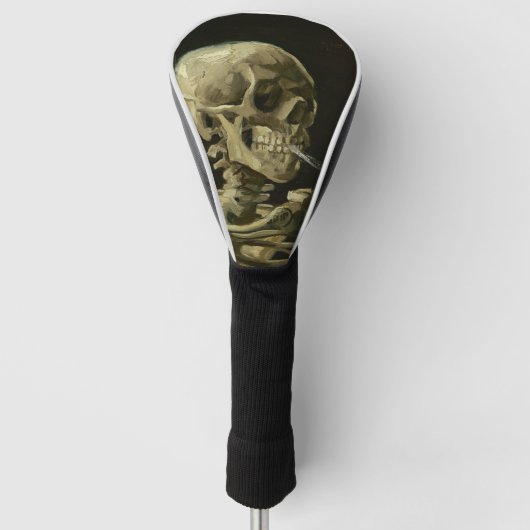 Skeletspieren met brandende sigaretten van Van Gog Golfheadcover (Voorkant)