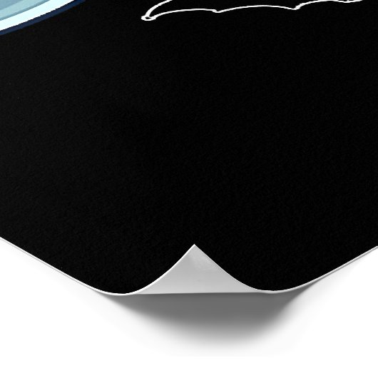 Skeletspieren Riding Shark Funny Halloween Boys Gi Poster (Hoek)