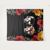 Skeletspieren Rood Geel Fotografie Achtergrond Wandkleed (Voorkant (horizontaal))