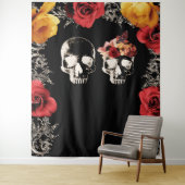 Skeletspieren Rood Geel Fotografie Achtergrond Wandkleed (In situ)