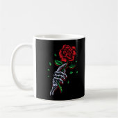Skeletspieren Roodrode rozenbloem Koffiemok (Links)