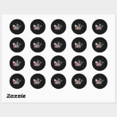 Skeletspieren Skeletrik Scary Halloween Boys Girls Ronde Sticker (Vel)