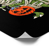 Skeletspieren T Rex Halloween Boys Girls K Poster (Hoek)
