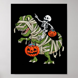 Skeletspieren T Rex Halloween Boys Girls K Poster