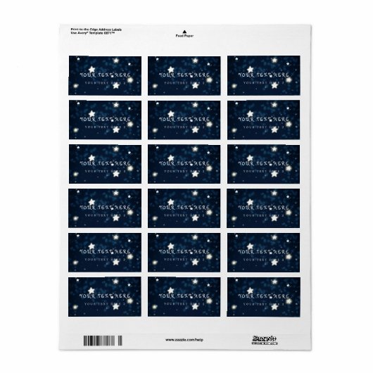 Skeletspieren Twinkle Sky Sticker Pakket label (Full Sheet)