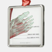 Skeletspieren van de voet metalen ornament (Links)