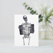 Skeletspieren Witte Briefkaart (Staand voorkant)