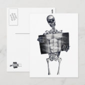 Skeletspieren Witte Briefkaart (Voorkant / Achterkant)