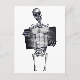 Skeletspieren Witte Briefkaart