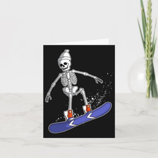 Skeletspiering Snowboarder Kaart (Voorkant)