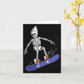 Skeletspiering Snowboarder Kaart (Gele Bloem)