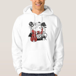 Skeletspin & Rode Konijn Goth Terrarium Hoodie
