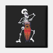 Skeletspion Drummer Conga Player Magneet (Voorkant)