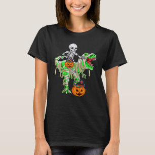 Skeletspion Riding Mummy Monster Rex Snoep Basket T-shirt