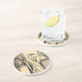 Skeletspionage op Victoriaans Lady Gothic Art Zandsteen Onderzetter (Zijkant)