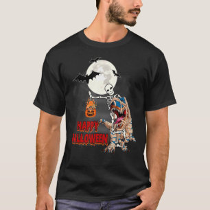 Skeletspionagedummy Dinosaurus rex Halloween pomp T-shirt