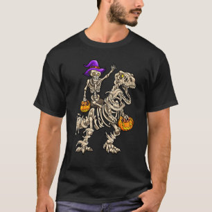 Skeletspionagepomp Dinosaur rex Halloween T-shirt