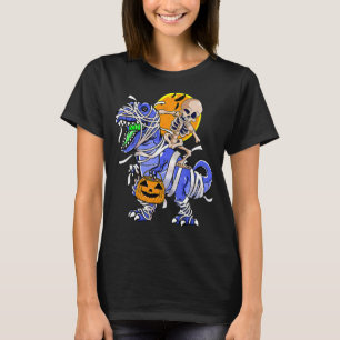Skeletspionagepomp Dinosaur rex Halloween T-shirt