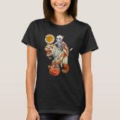 Skeletspionagepomp Dinosaur rex Halloween T-shirt (Voorkant)
