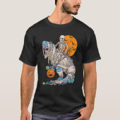 Skeletspleetpomp Dinosaur Rex Halloween T-shirt (Voorkant)