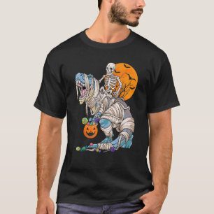 Skeletspleetpomp Dinosaur Rex Halloween T-shirt