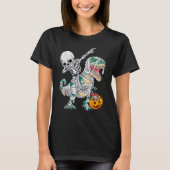 Skeletspleetpomp Dinosaur Rex Halloween T-shirt (Voorkant)