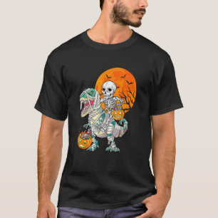 Skeletspleetpomp Dinosaur Rex Halloween T-shirt