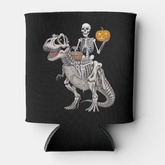Skeletspleetspier Dinosaur T rex Halloween Blikjeskoeler (Voorkant)