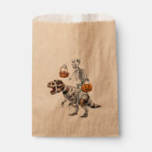 Skeletspleetspier Dinosaur T rex Halloween Fun Bedankzakje (Voorkant)