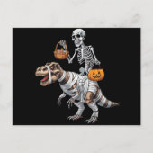 Skeletspleetspier Dinosaur T rex Halloween Fun Briefkaart (Voorkant)