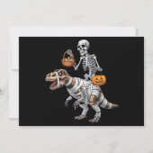 Skeletspleetspier Dinosaur T rex Halloween Fun Kaart (Voorkant)
