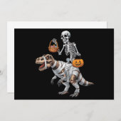 Skeletspleetspier Dinosaur T rex Halloween Fun Kaart (Voorkant / Achterkant)
