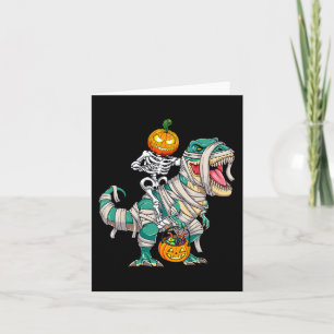 Skeletspleetspier Dinosaur T rex Halloween Fun Kaart
