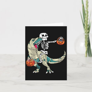Skeletspleetspier Dinosaur T Rex Halloween Fun Kaart