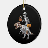 Skeletspleetspier Dinosaur T rex Halloween Fun Keramisch Ornament (Links)