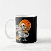 Skeletspleetspier Dinosaur T Rex Halloween Fun Koffiemok (Links)