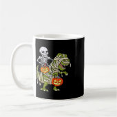 Skeletspleetspier Dinosaur T Rex Halloween Fun Koffiemok (Links)