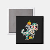 Skeletspleetspier Dinosaur T rex Halloween Fun Magneet (Voorkant / Achterkant)