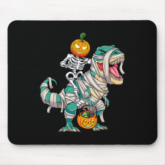 Skeletspleetspier Dinosaur T Rex Halloween Fun Muismat (Voorkant)